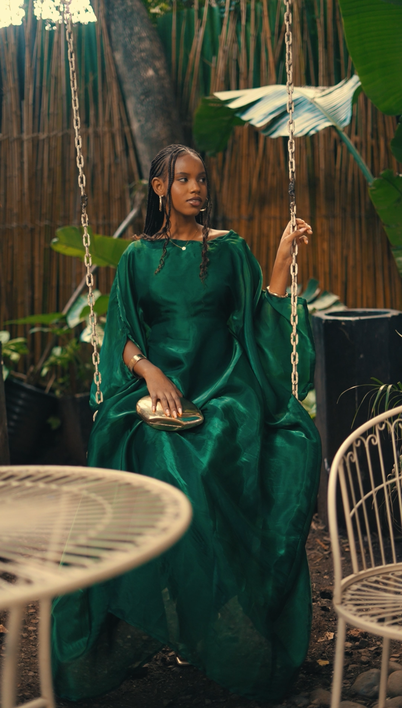 Emerald Radiance Kaftan - Maxi Dress
