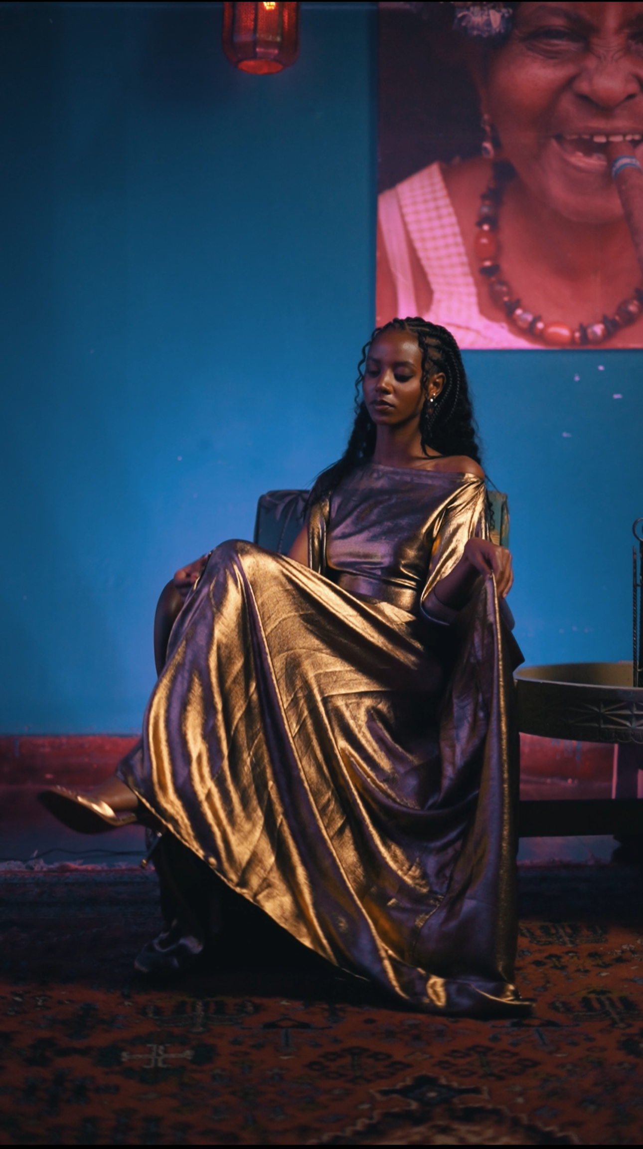 Liquid Bronze Kaftan - Maxi Dress