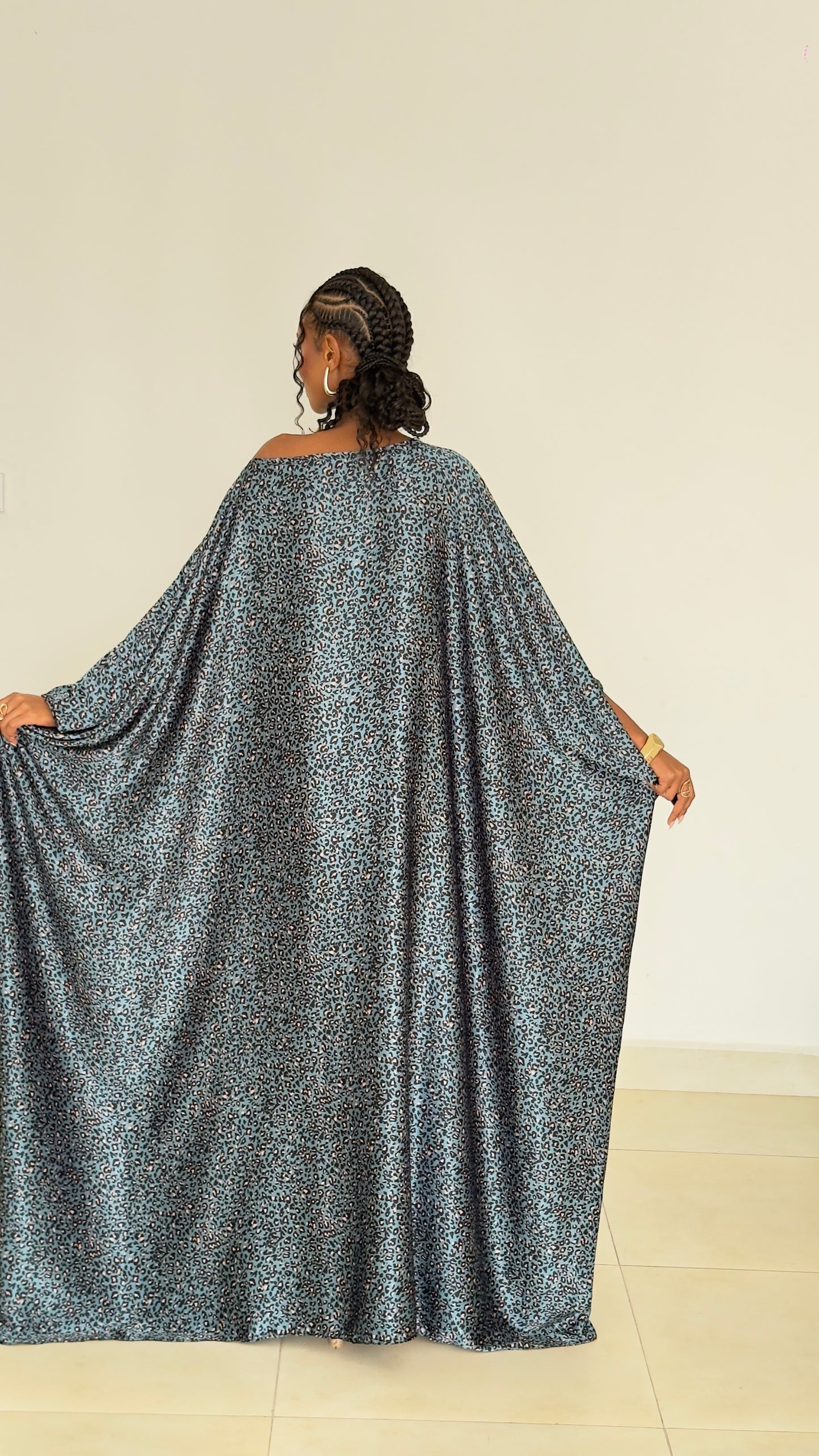 Sapphire Panther Kaftan (Dress)-Maxi Dress