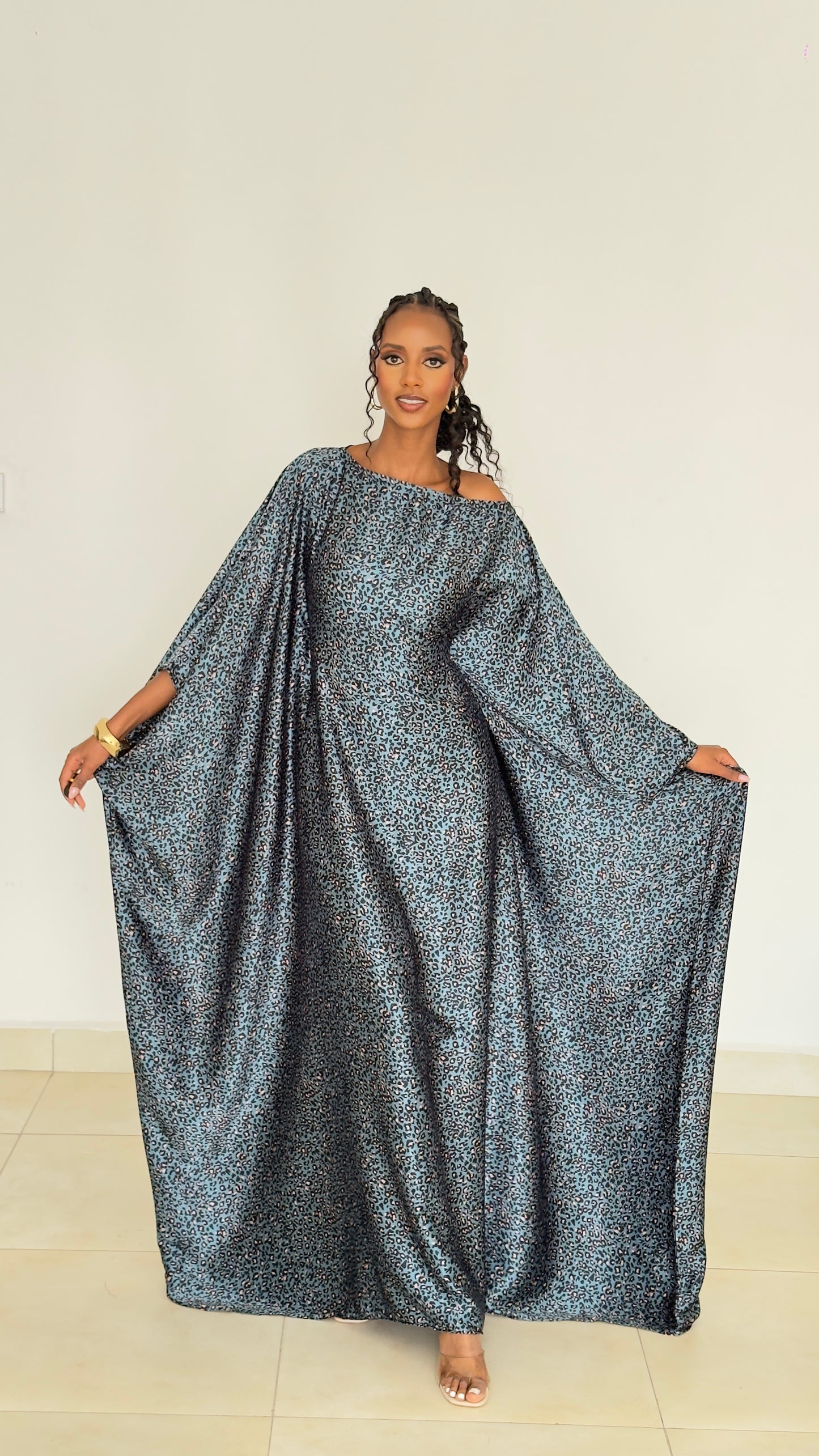 Sapphire Panther Kaftan (Dress)-Maxi Dress