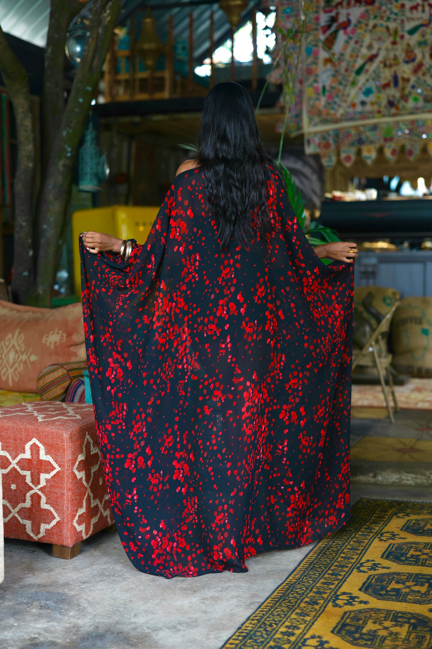 Cherry Amber Derac - Chiffon Maxi Dress