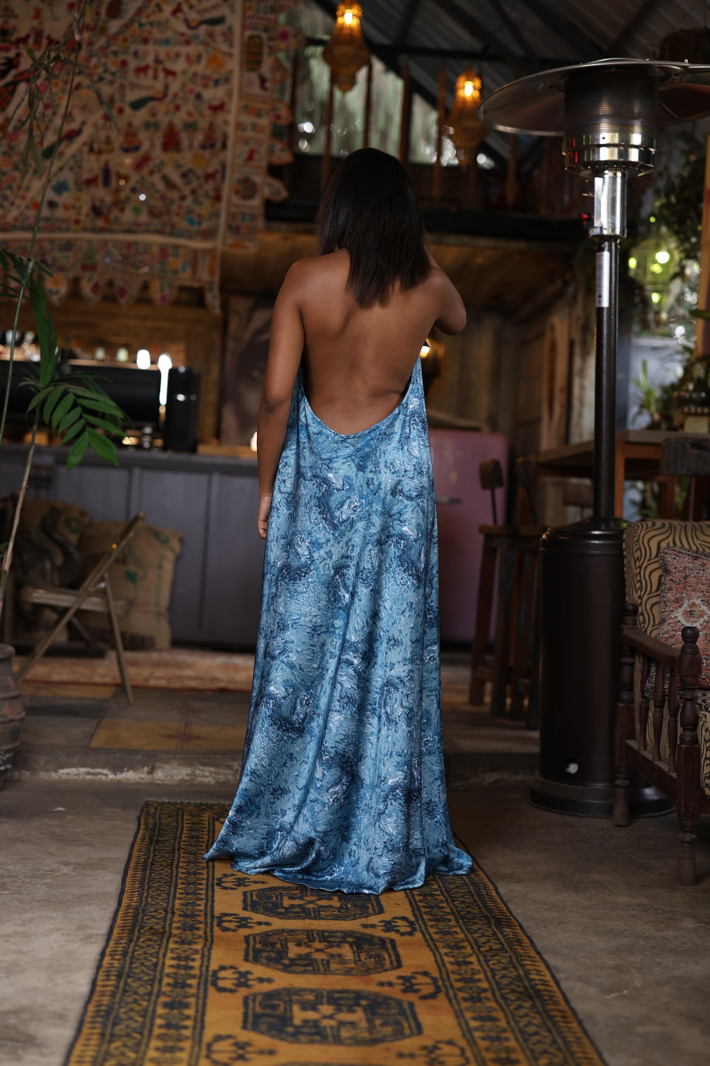 Ocean dust - Silk Maxi Dress