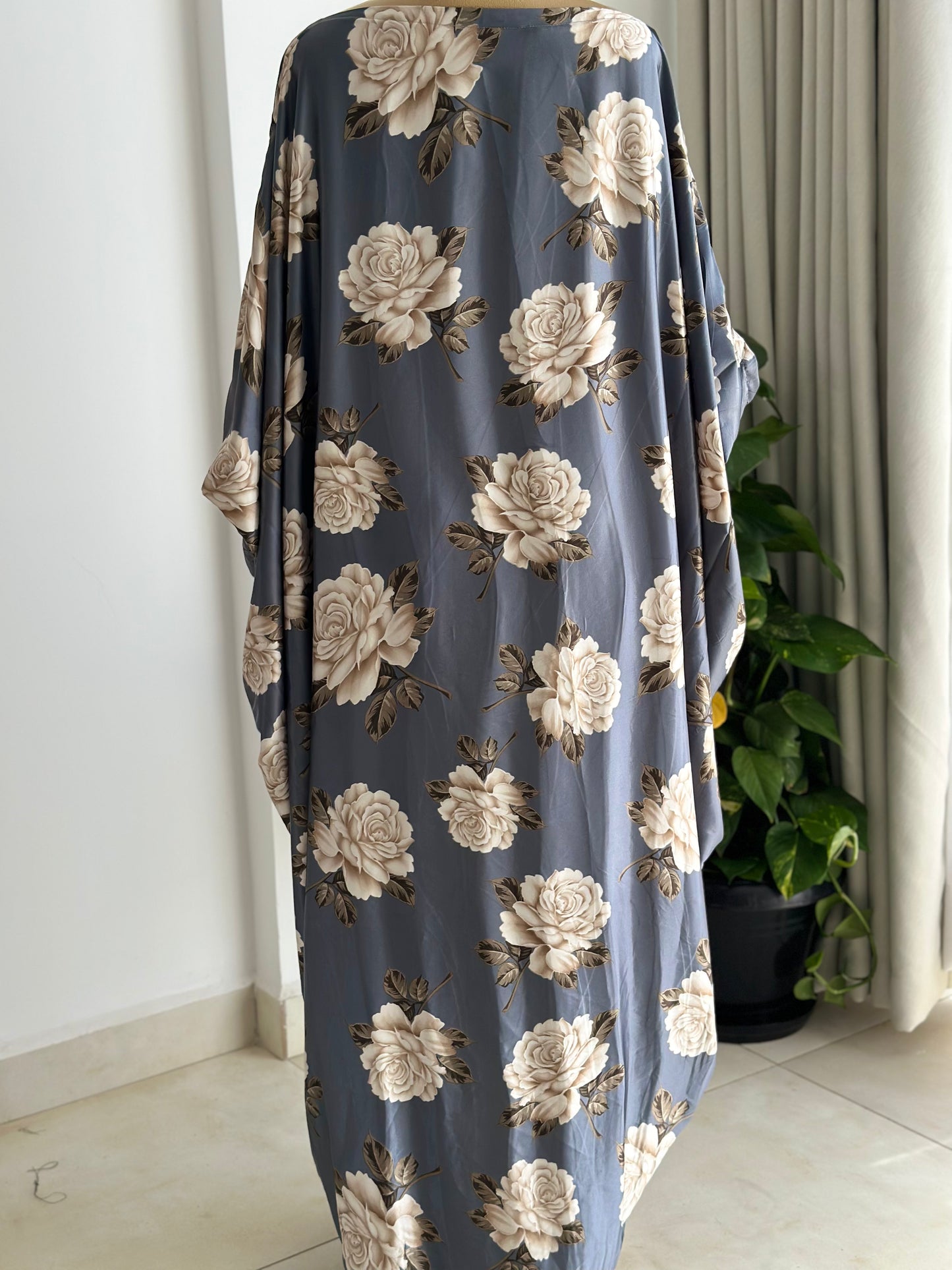Victorian Bloom Kaftan - Silk Maxi Dress