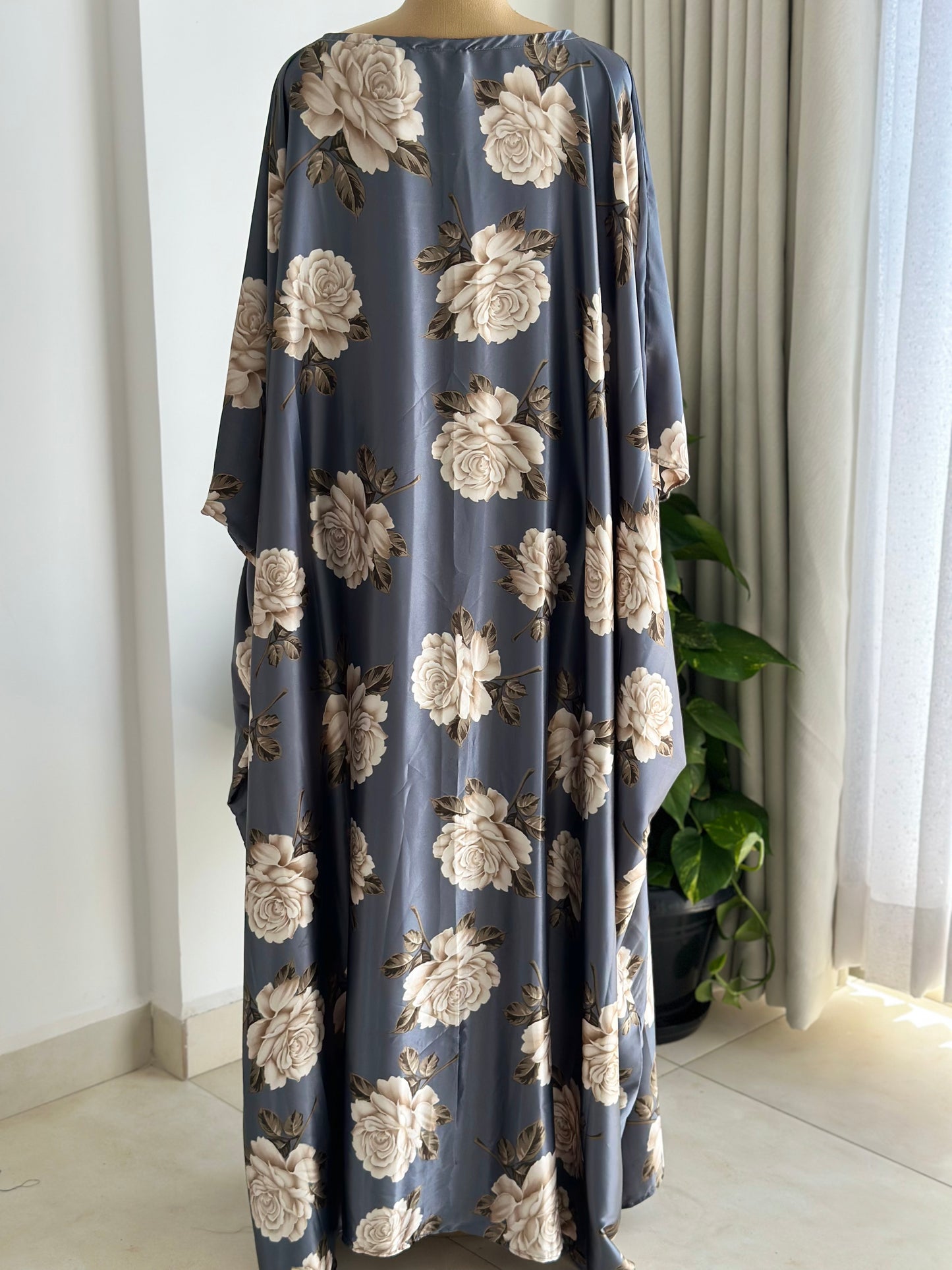 Vintage Bloom Kaftan - Silk Maxi Dress