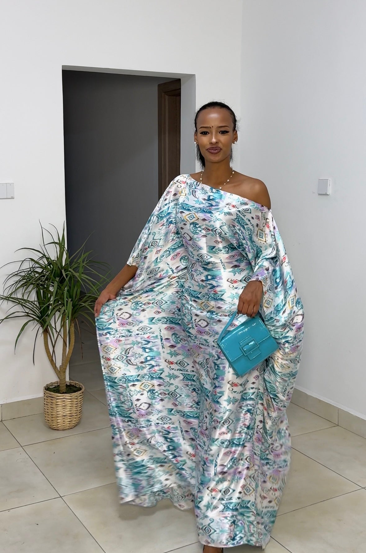 Ethereal Mirage Kaftan - Silk Maxi Dress