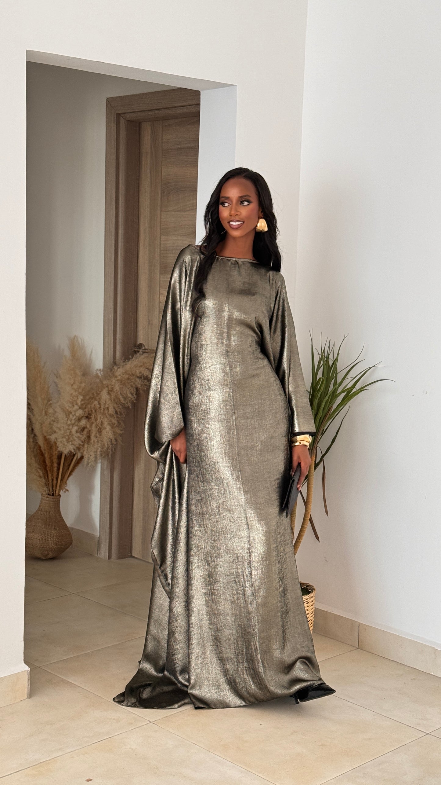 Moonlit Sheen kaftan - Silk Maxi Dress