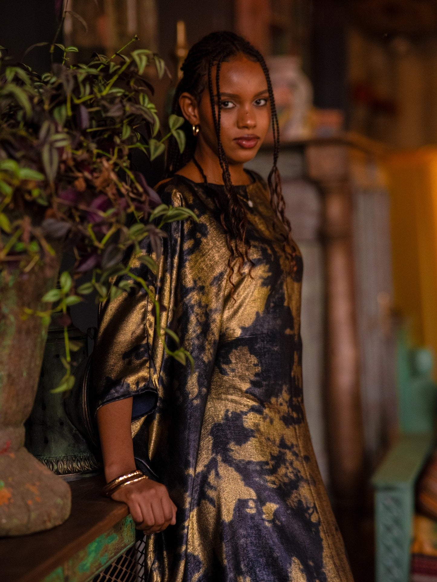 Golden Eclipse kaftan -Maxi Dress