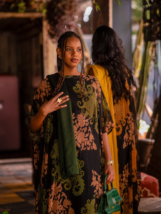 Olive Tapestry - Balqis Dress