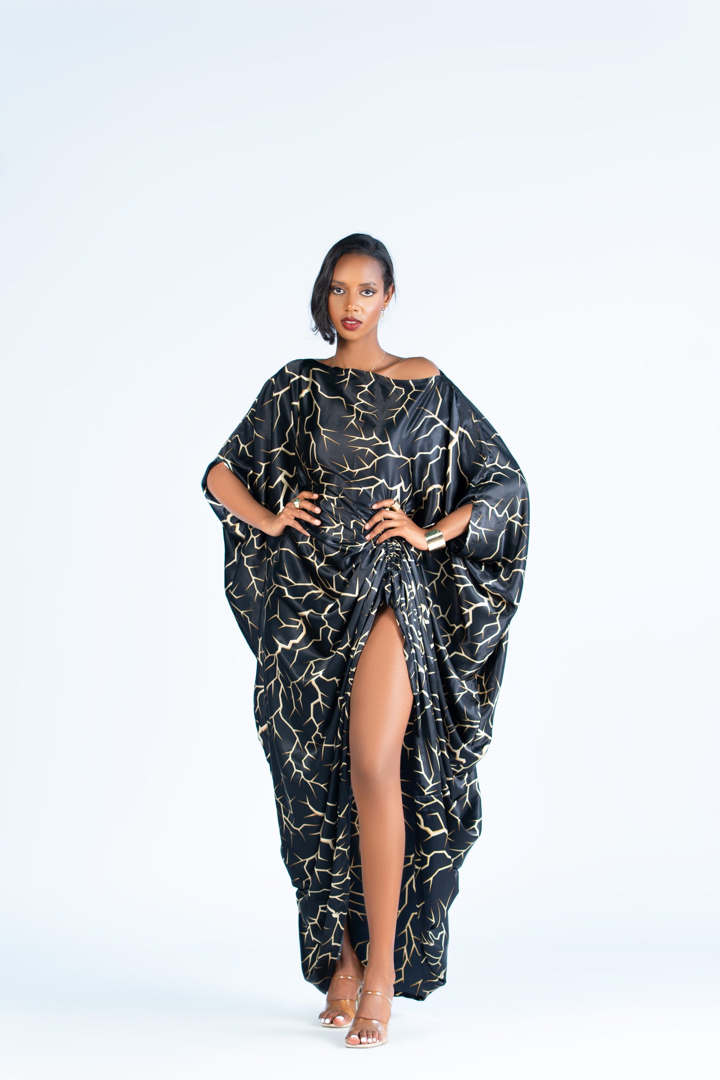 Midnight Lightning Kaftan - Silk Maxi Dress