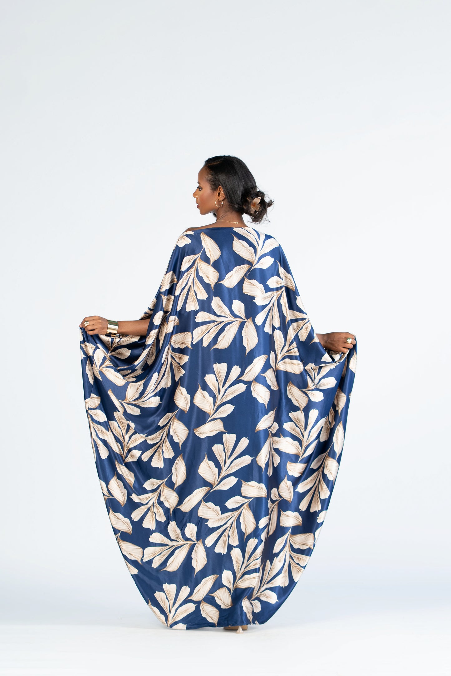 Midnight Petal Derac- Maxi Dress