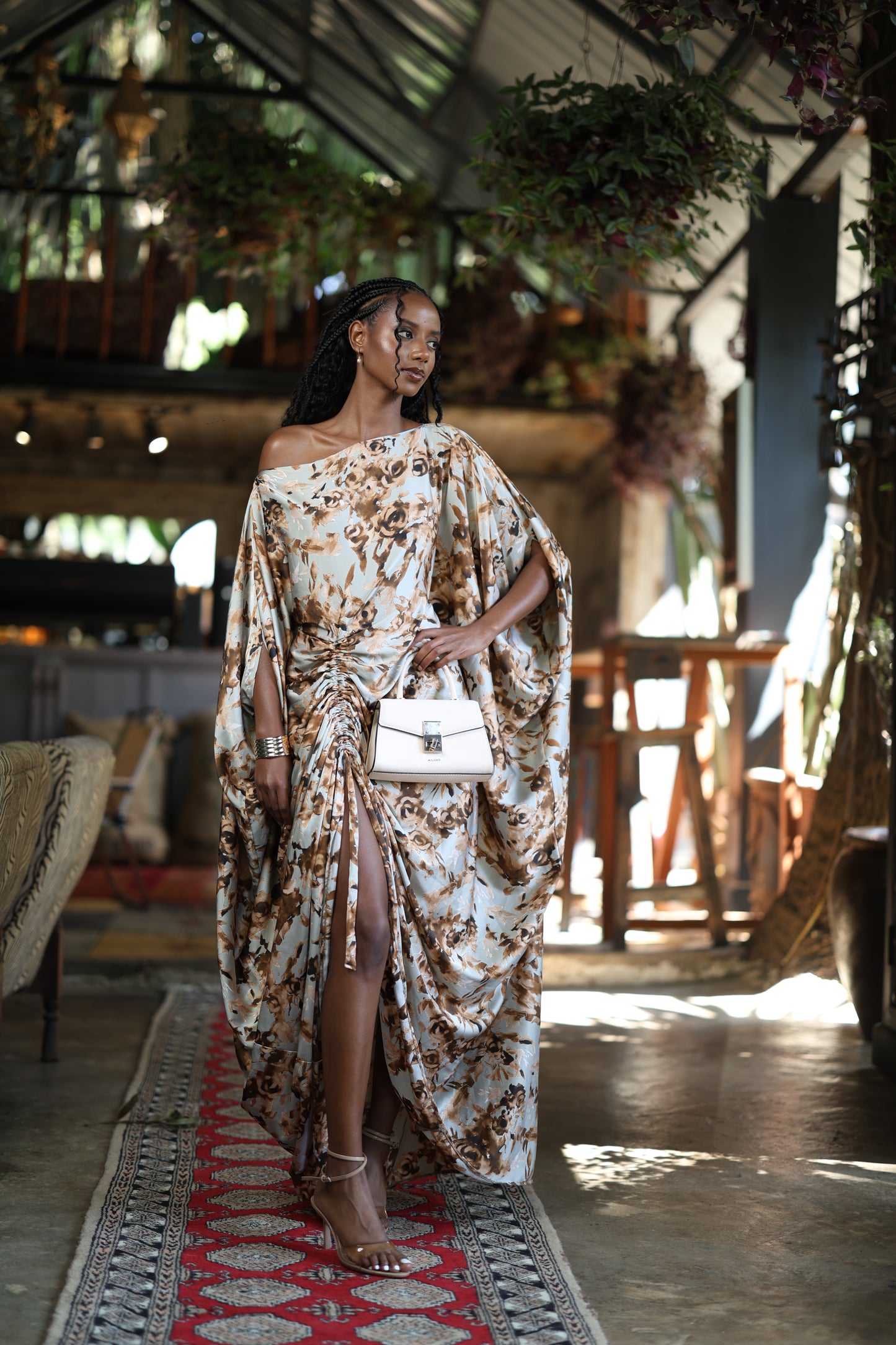 Desert Bloom Kaftan - Silk Maxi Dress