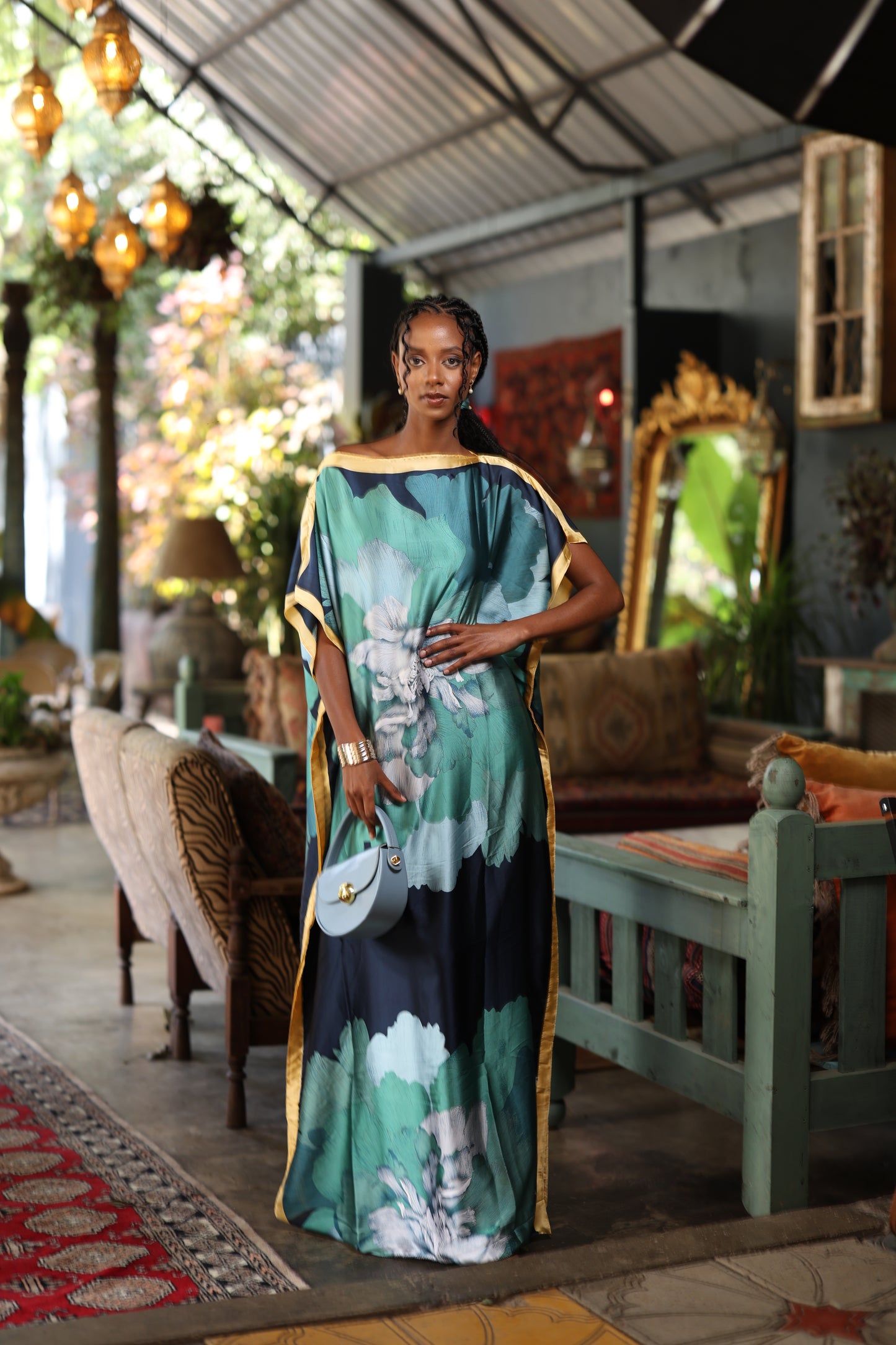 Imperial Bloom Dera - Silk Maxi Dress