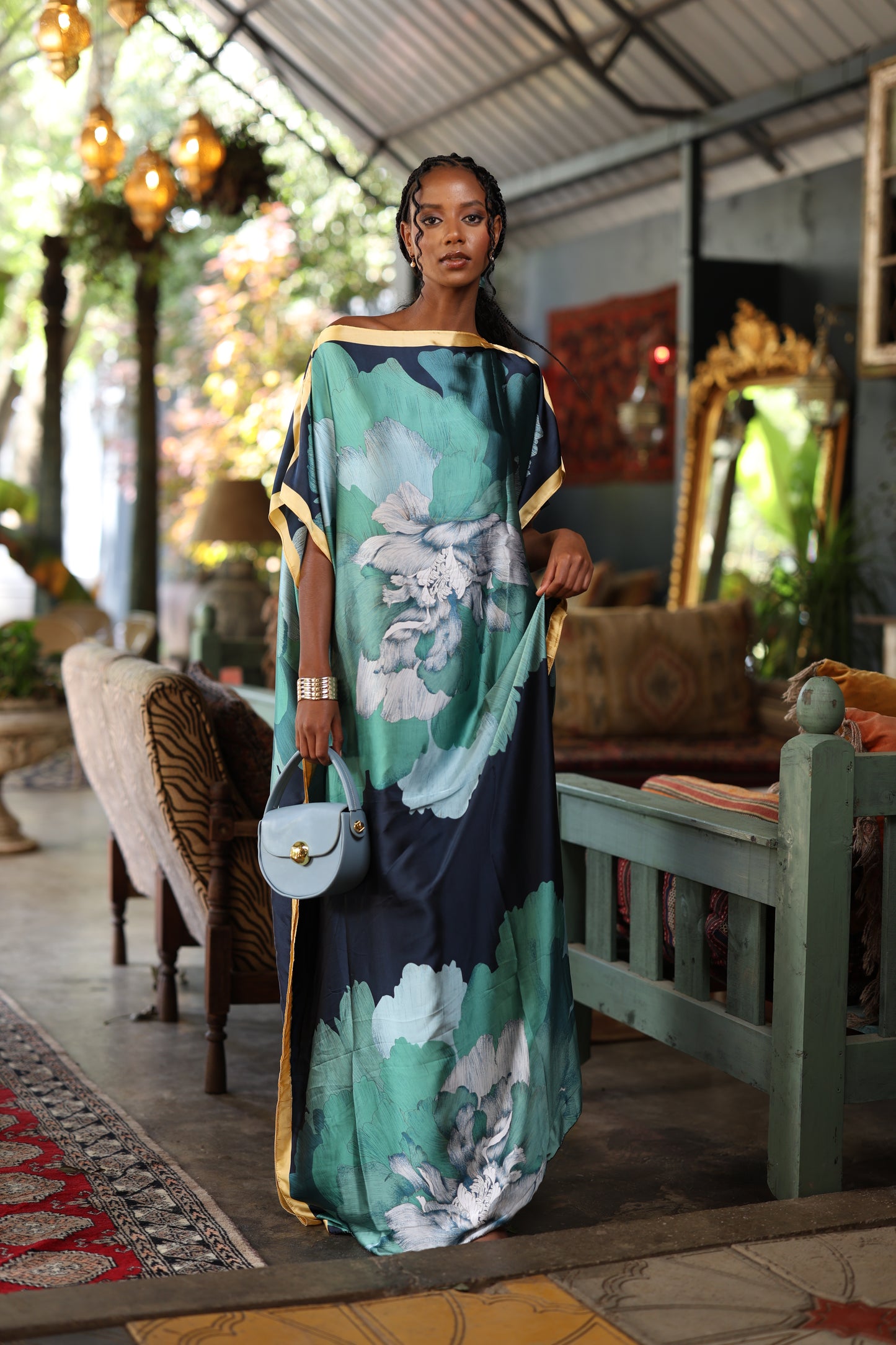 Imperial Bloom Dera - Silk Maxi Dress