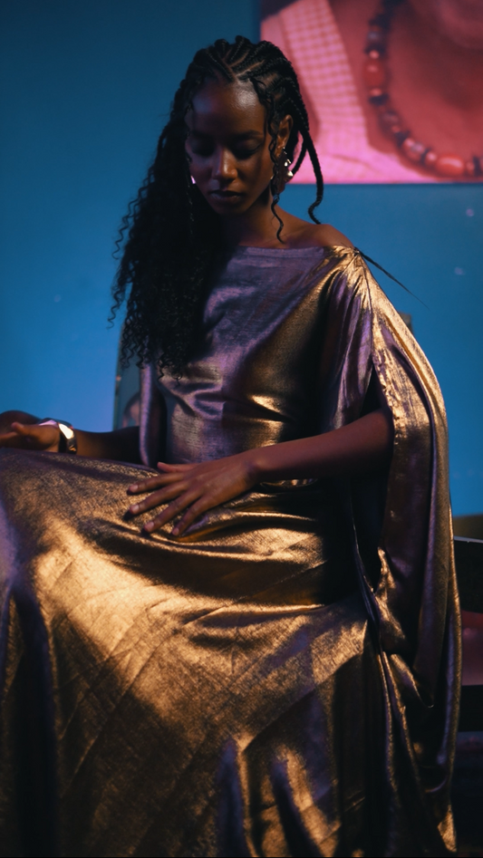 Liquid Bronze Kaftan - Maxi Dress