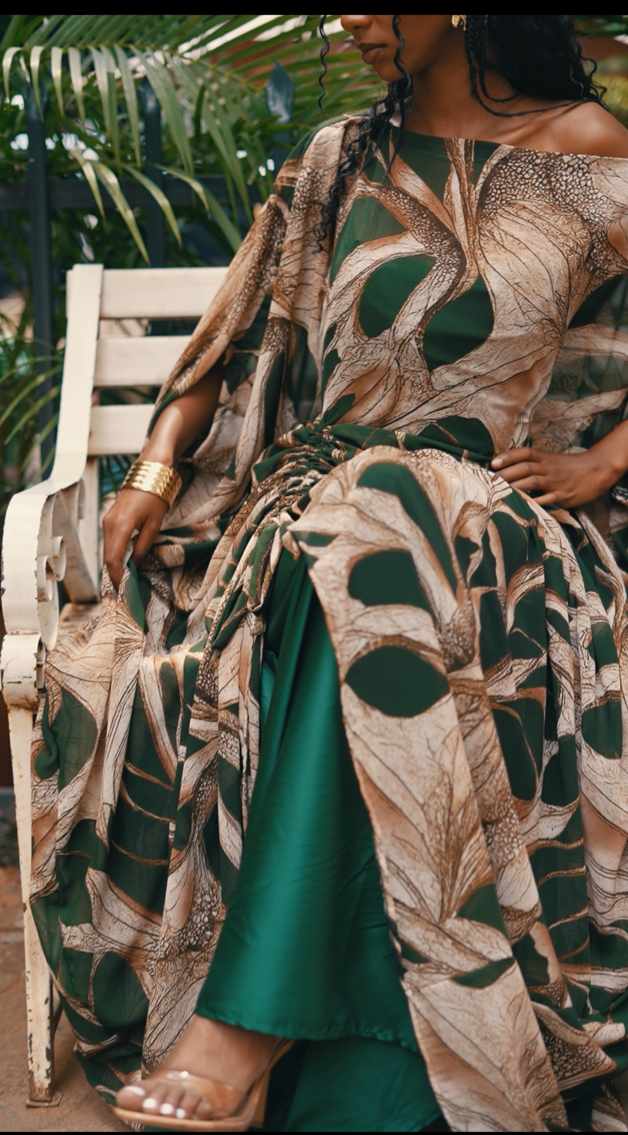 Sahara Palm Kaftan - Maxi Dress