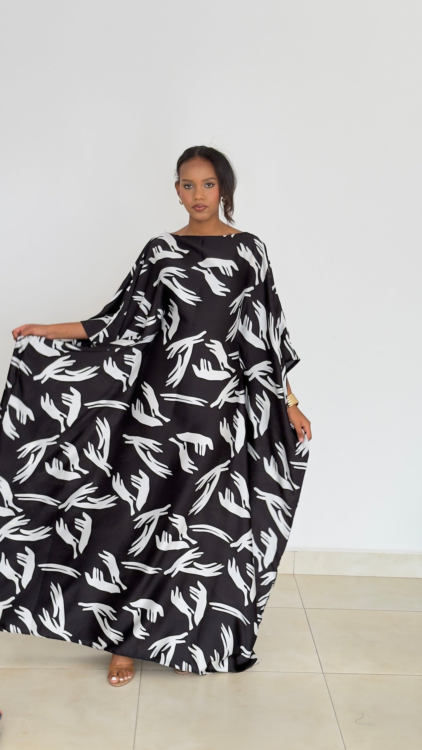 Midnight Grace Kaftan -Silk Maxi Dress