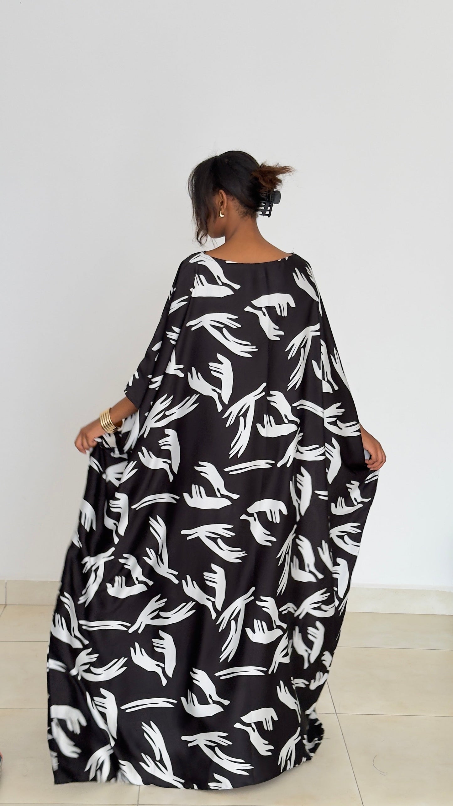 Midnight Grace Kaftan -Silk Maxi Dress
