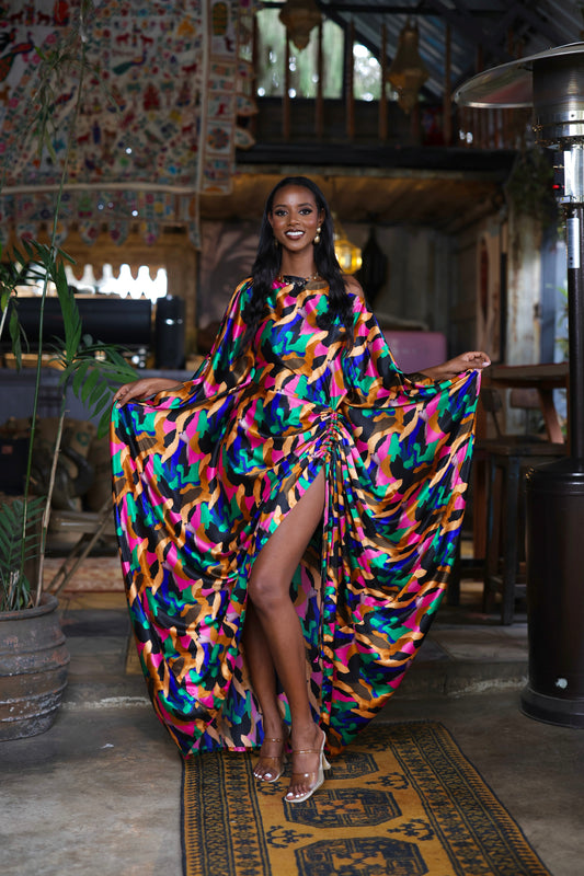 Tropic Rush Derac - Silk Maxi Dress