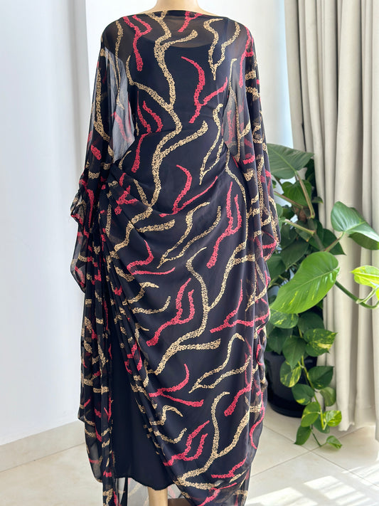 Midnight Ember Kaftan (Dress)-Maxi Dress