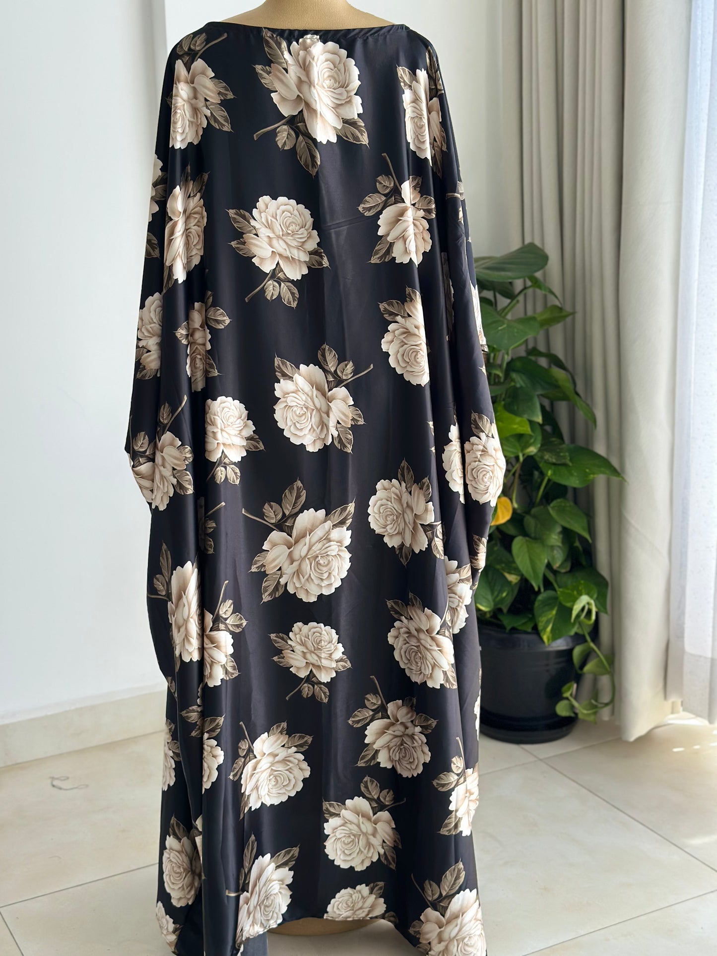 Vintage Rose Kaftan - Silk Maxi Dress