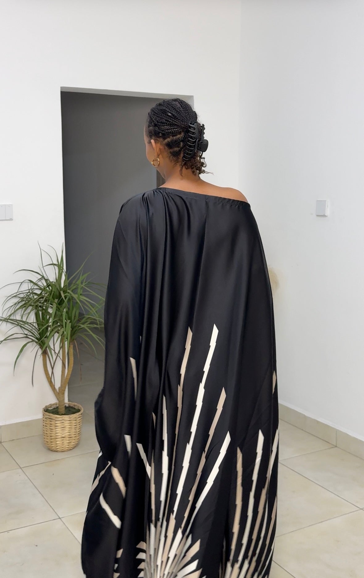 Midnight Radiance Kaftan - Silk Maxi Dress