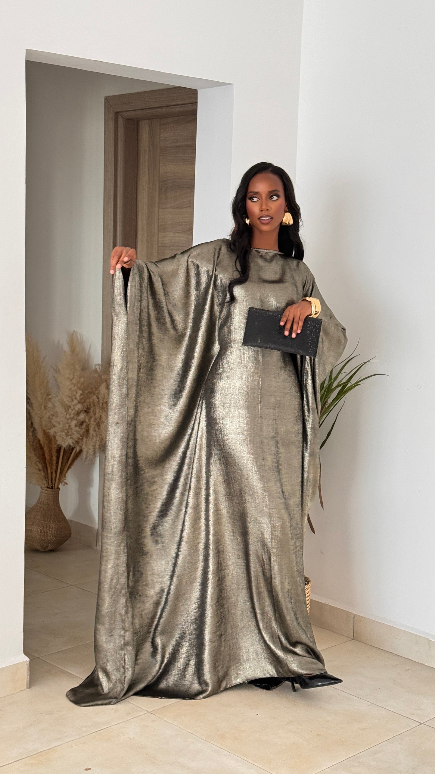 Moonlit Sheen kaftan - Silk Maxi Dress