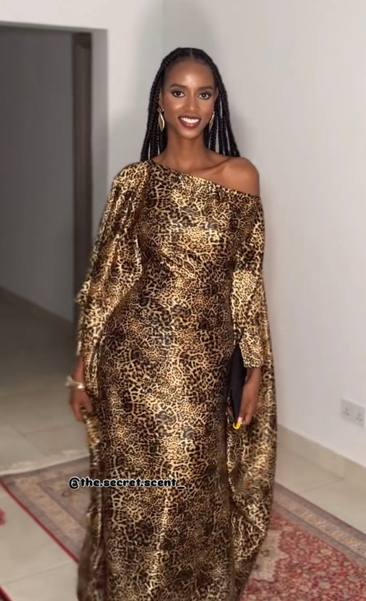 Golden Prowl Kaftan - Silk Maxi Dress