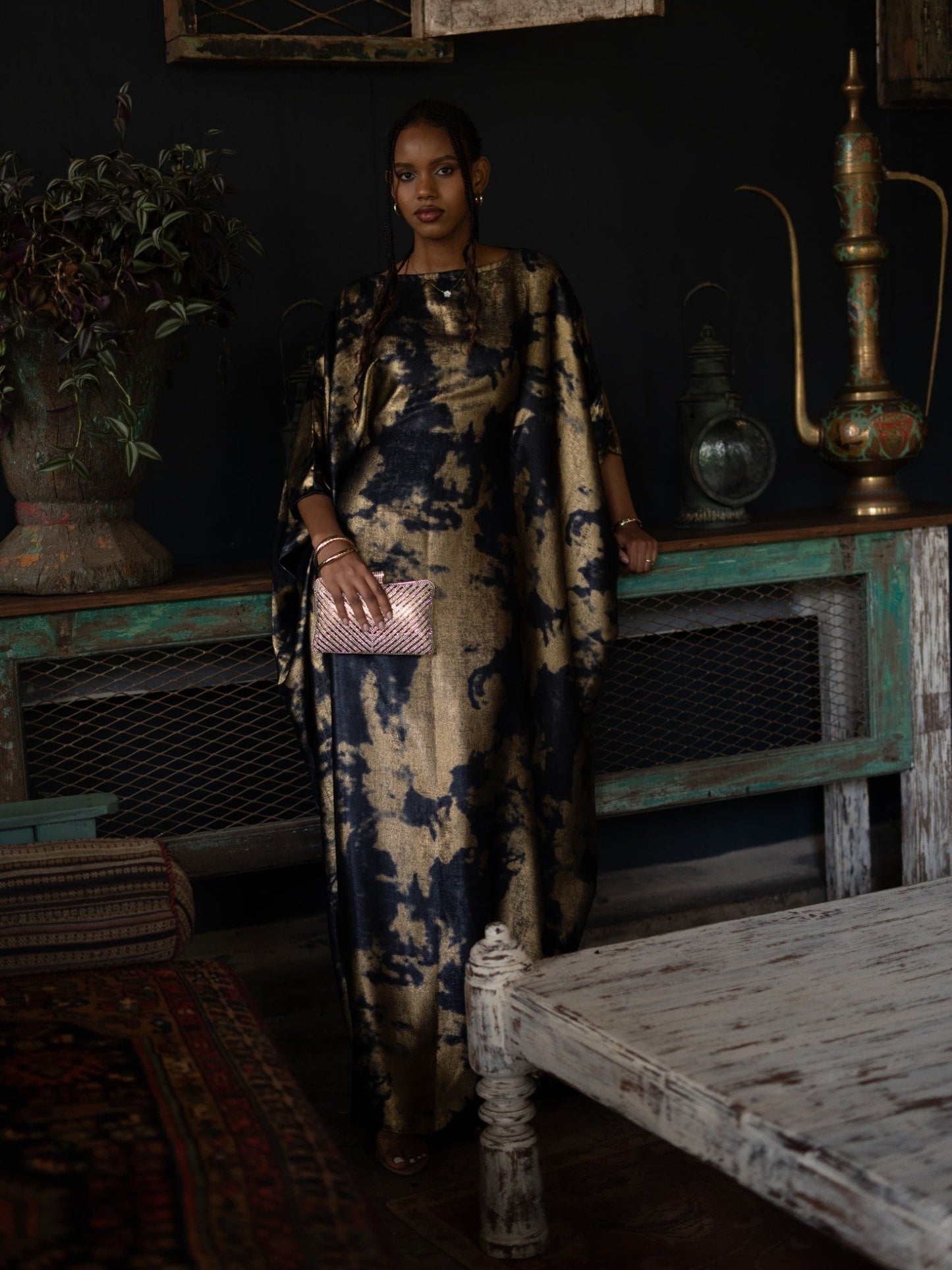 Golden Eclipse kaftan -Maxi Dress